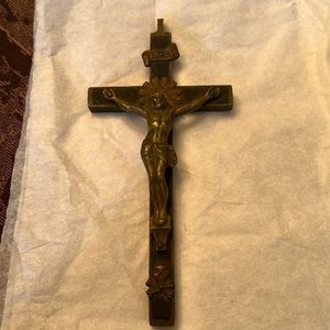 Vintage Brass Crucifix-GREAT SHAPE